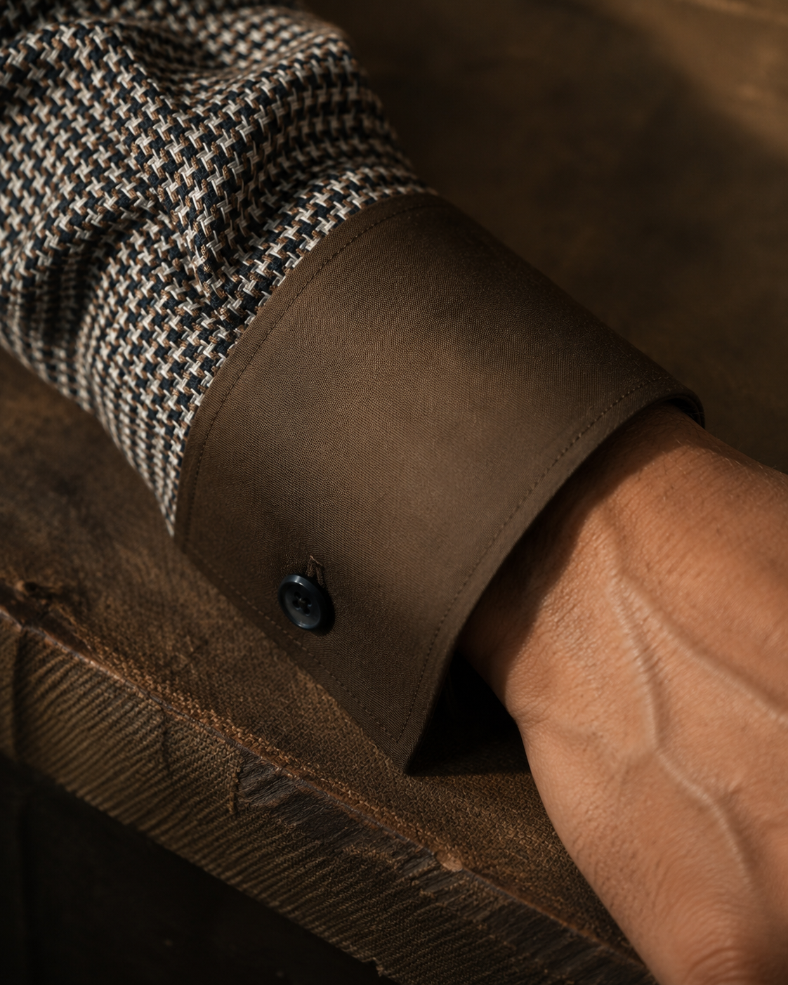 Men's Albini Stretch Cotton Micro Check Shirt