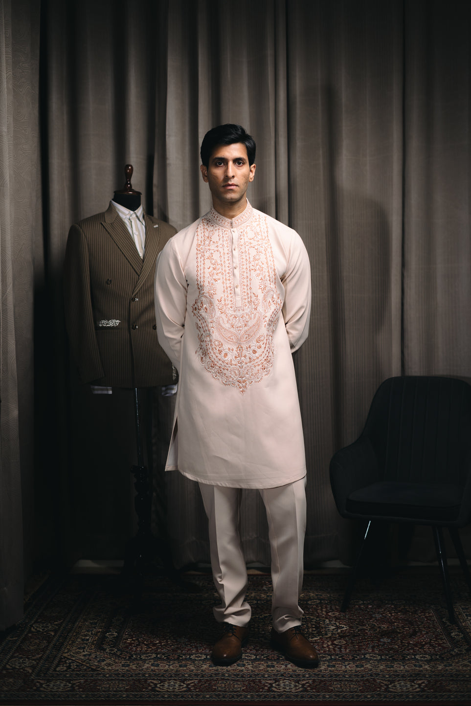 Ivory Royale Embroidered Kurta Set