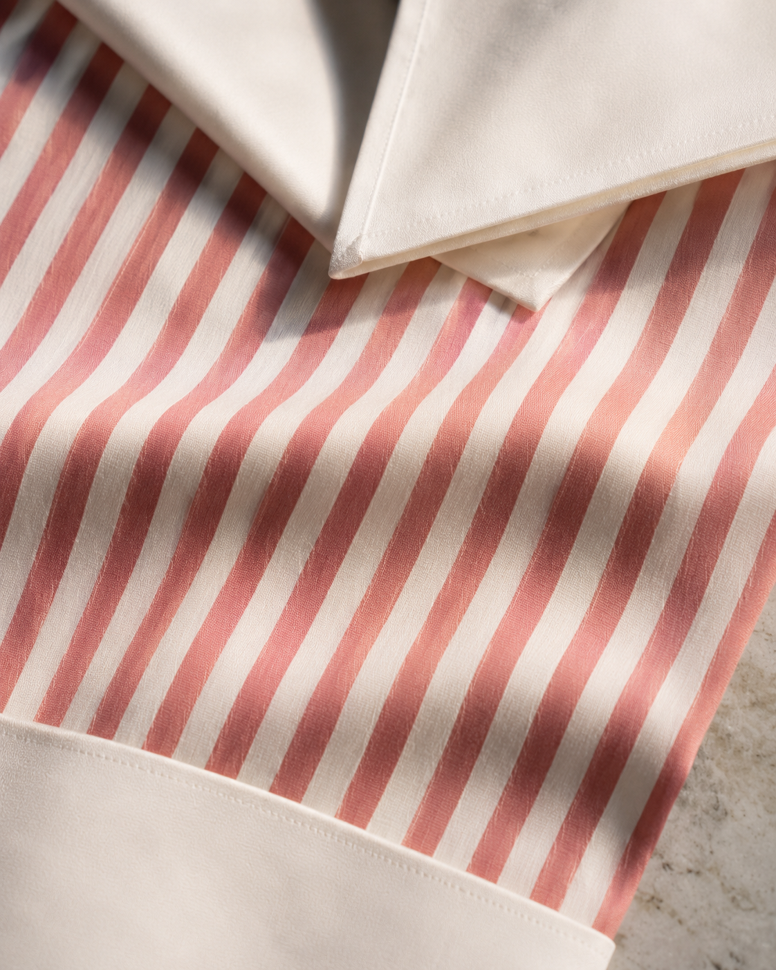 Men's Albini Cotton Pink Stripe Dress Shirt