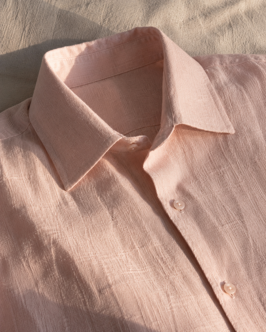 Powder Pink 60s Lea Linen Shirt