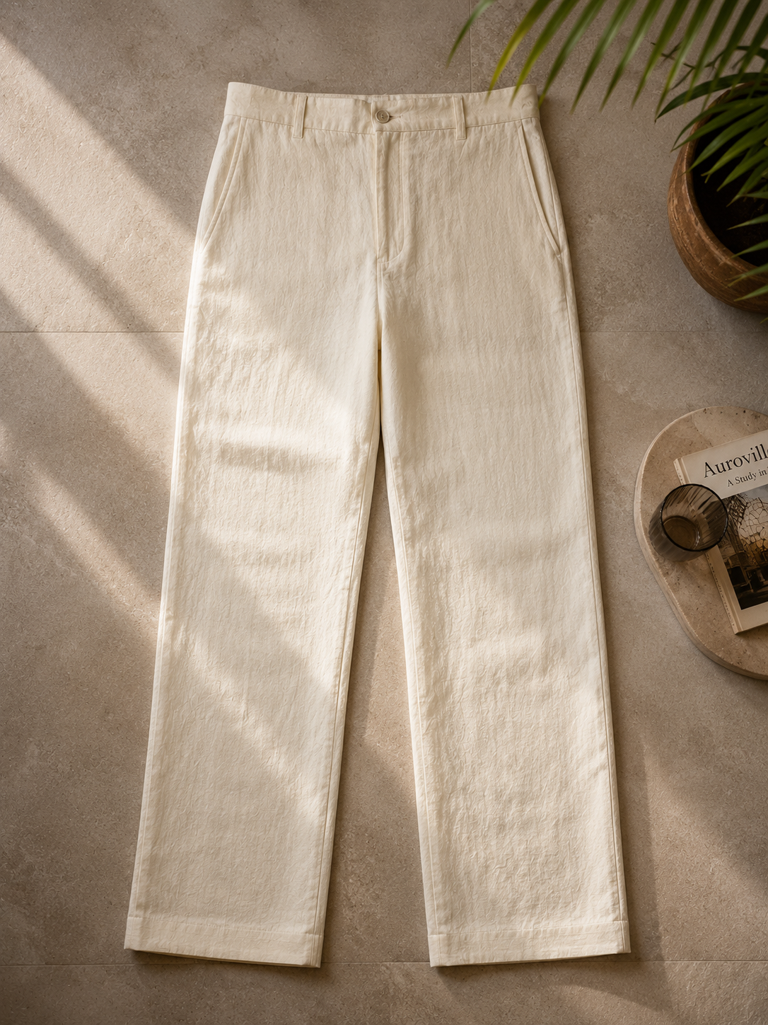 Ivory Linen Pants
