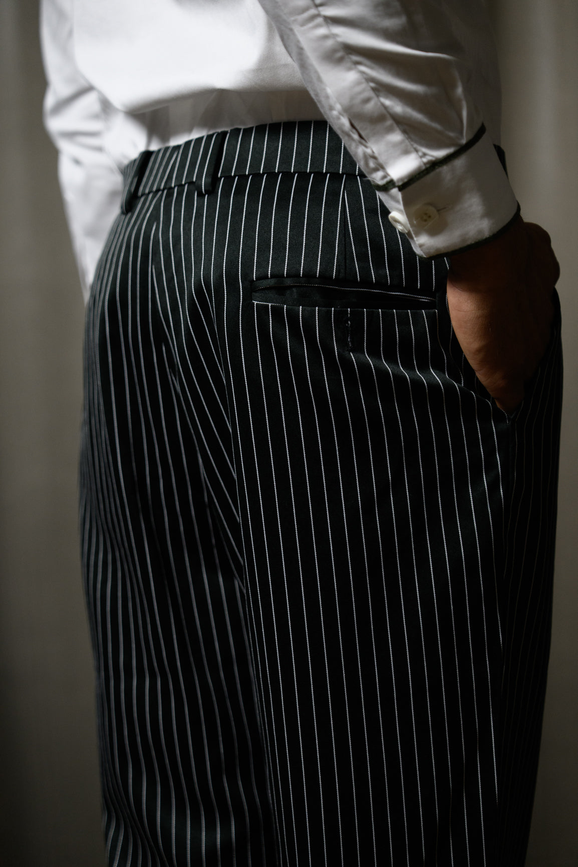 Black Pinstripe Trouser