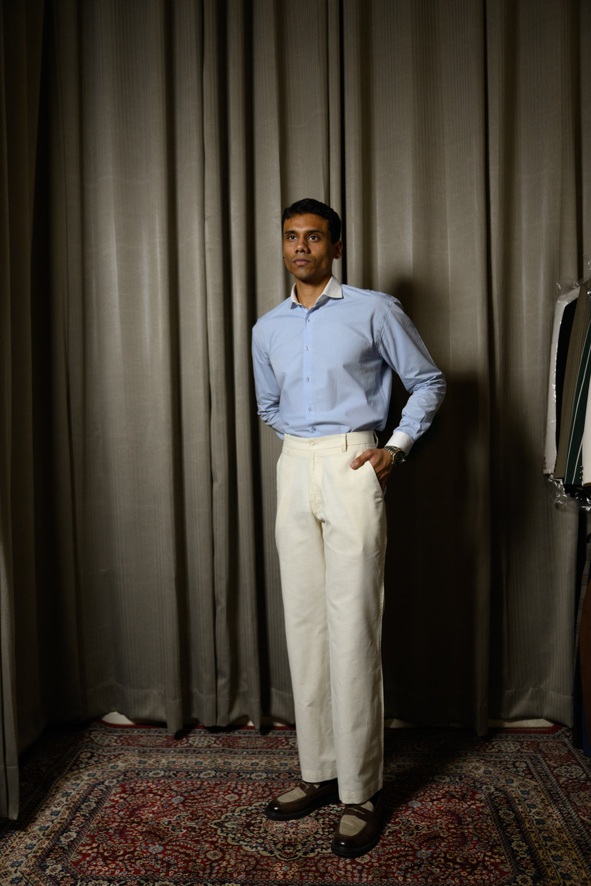 Ivory Linen Pants